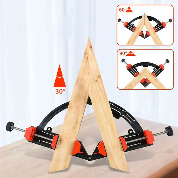 Multi-angles Movable Right Angle Clamp - 30-90 Degrees Adjustable Cutting Tool for Carpenter - Gear Elevation