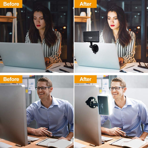 Vlog & Video Conference Lighting Kit - Small Zoom Light for Video Recording/Live Streaming/Remote Working/Distance Learning/Online Meeting/Laptop Video Conferencing and Make up - Gear Elevation