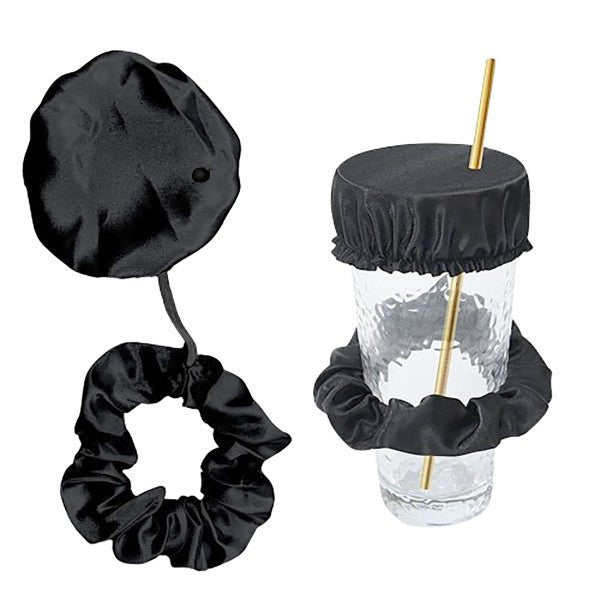 2-in-1 Drink Cover Scrunchie - Reusable Drinking Safety Supplies Anti Spiking Drink Cover - Gear Elevation