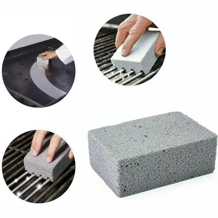 Safe and Easy Grill Cleaning Block - Barbeque Grill Cleaning Brick Block Barbecue Cleaning Stain Cleaner Grease Tools Stone