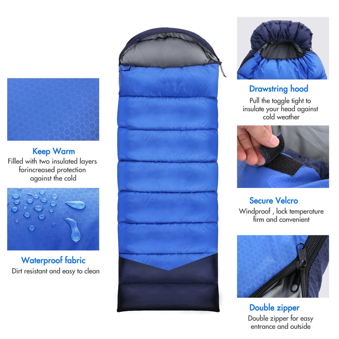 Adventure Buddy Mummy Sleeping Bag - Camping Ultralight Single Envelope Windproof Warm Adult Sleeping Bag - Gear Elevation