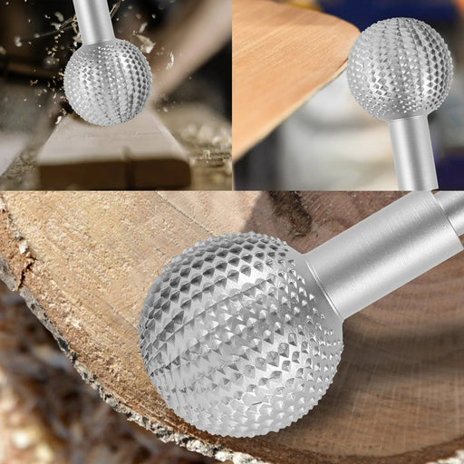 Angle Grinder Burr Set - Sphere Rotary Burr Carbon Steel Wood Carving - Gear Elevation