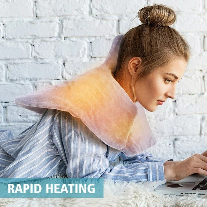 Back Neck & Shoulder Heat Wrap Pad - Electric Heating Pad Shoulder Heat Therapy Heater - Gear Elevation