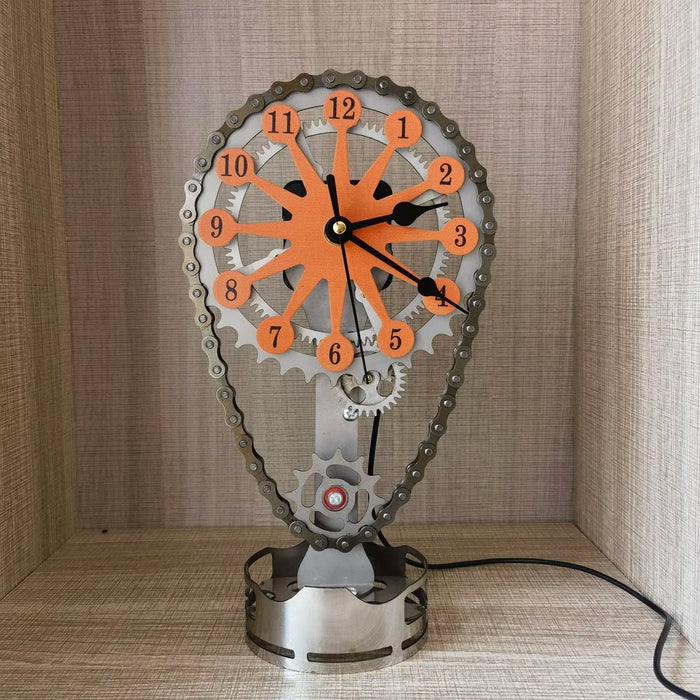 Block Timing Chain Clock - Metal Edition Rotating Gear Clock - Gear Elevation
