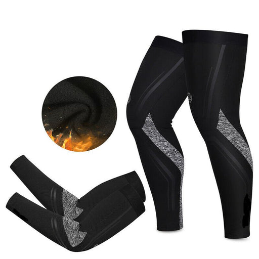 Cycling Reflective Arm Sleeves & Leg Warmers - Ultimate Winter Warmth - Gear Elevation