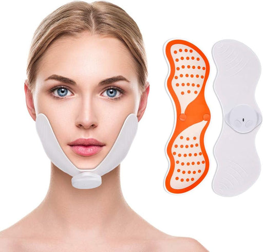 EMS Face Lift Massager - Electronic Pulse Muscle Stimulator V Face Slimming Exerciser With Gel Pads Facial Skin Lift Tools - Gear Elevation