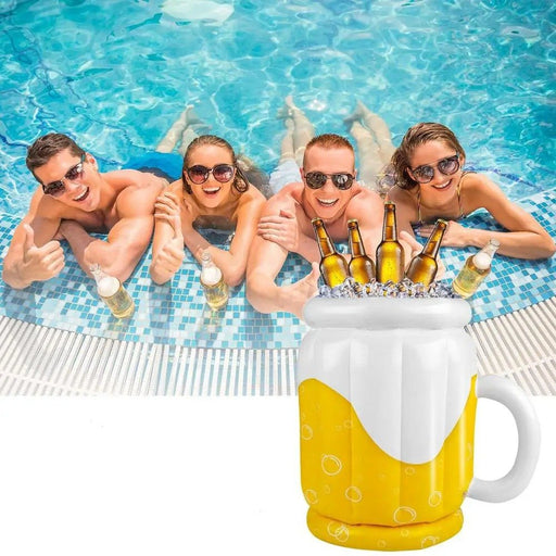 Large Inflatable Beer Mug Drink Cooler - Outdoor Party Supplies Inflatable Floating Drink Bucket - Gear Elevation