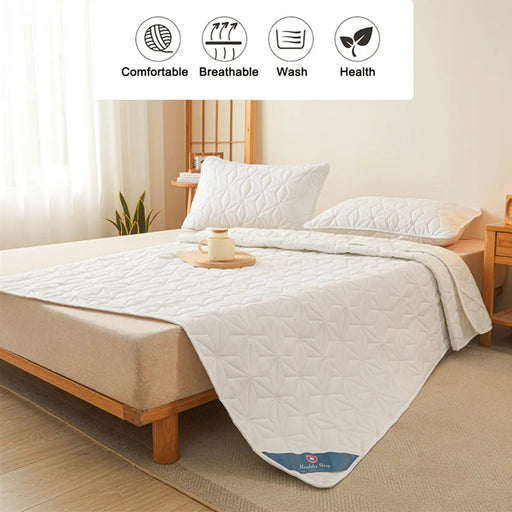 Mattress Protector - Breathable Noiseless Mattress Cover Pad with 4 Elastic Corner Straps Fits up to 40 cm Deep - Gear Elevation