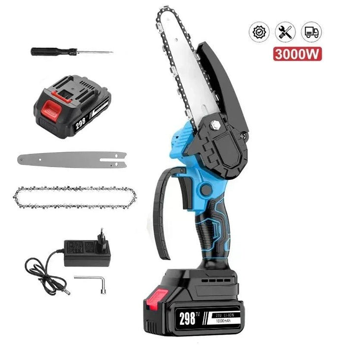 Mini Chainsaw 6 Inch - Powerful Cordless Rechargeable Handheld Small Electric Saw - Gear Elevation
