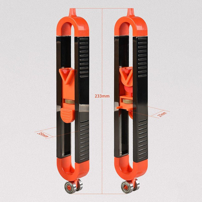 Multifunction Contour Profile Gauge - Measuring Copy Template Floor Tile Laying Cutting Drawing Woodworking Tools and Pencil tool - Gear Elevation