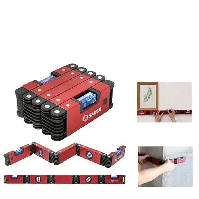 Multifunction Foldable Level - Woodworking Measurement Tools for Craftsman Plumbers Carpenters Bricklayers - Gear Elevation