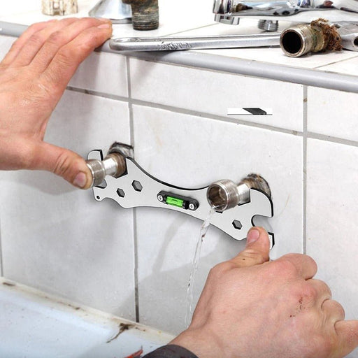 Multifunctional Wrench with Level - Universal Repair Wrench Bathroom Installation and Maintenance - Gear Elevation