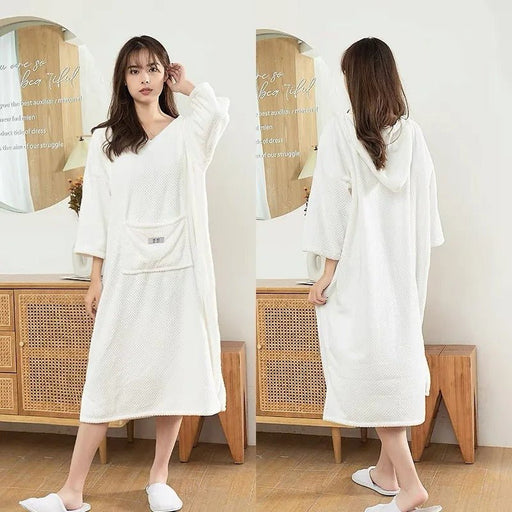 Plush Soft Robe - Bathroom Wearable Bathrobe Towel - Gear Elevation