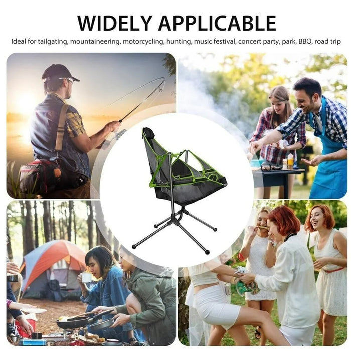Portable Reclining Camping Chair - Camping, Beach, Outdoor Chairs for Adults - Gear Elevation