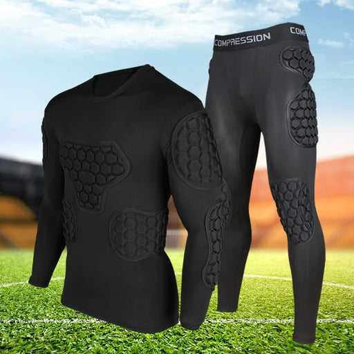 Professional Goal Keeper Armor Uniforms Football - Men Sport Foam Pad Jersey Top Bottom Pants - Gear Elevation