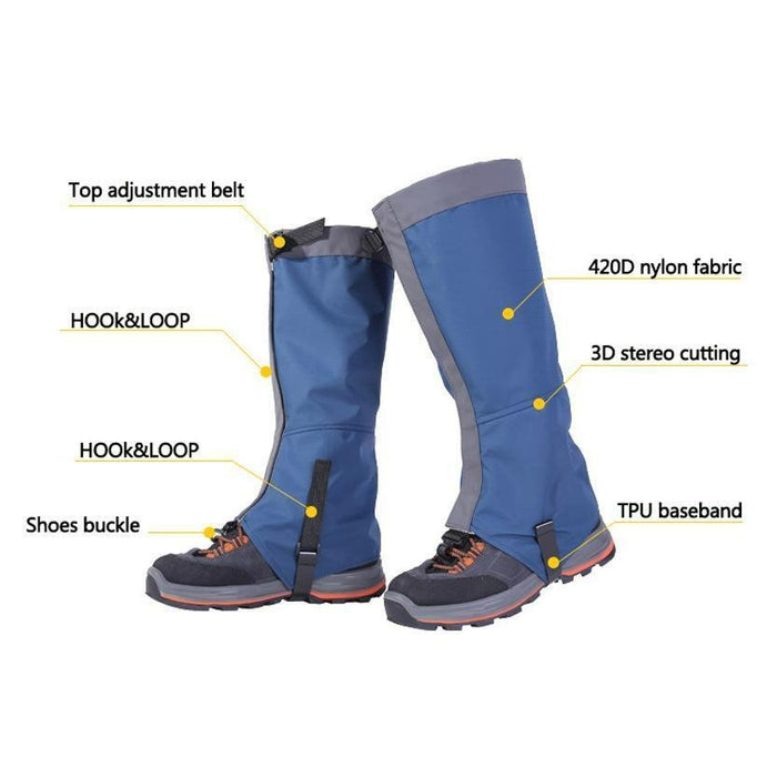 Snow Hiking Waterproof Boot Gaiters - Safety Waterproof Leg Warmers - Gear Elevation