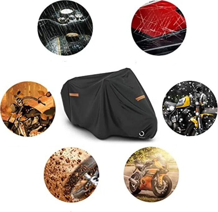 Thick Oxford Motorcycle Waterproof Cover - Anti Dust Rain UV Indoor/ Outdoor Motorcycle Protector - Gear Elevation