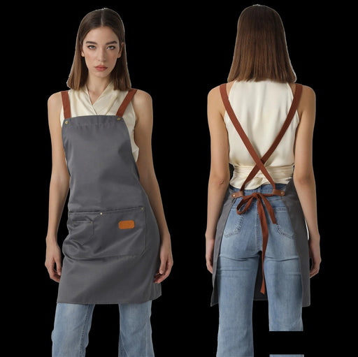 Unisex Fashion Kitchen Chef Work Apron - Ideal for for Grill Restaurant, Bar Shop, Cafes, Beauty Nails, and Studios Uniform - Gear Elevation