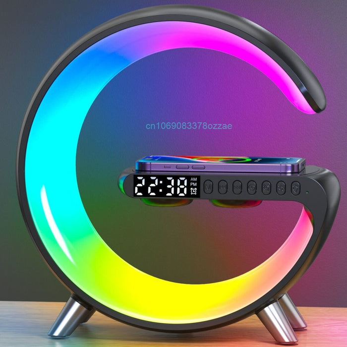 2 In 1 Charger Speaker - Moon Clock, LED Night Lamp, Bluetooth High-Definition Stereo Bass - Gear Elevation