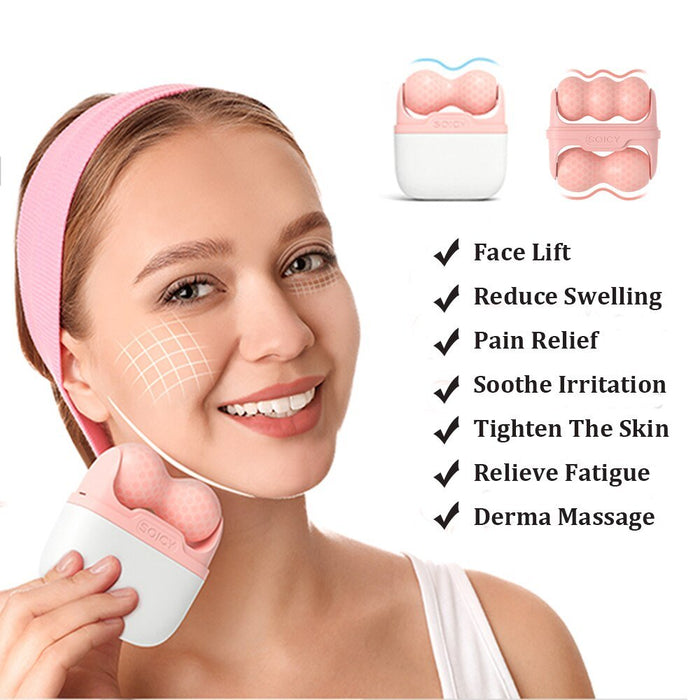 2-in-1 Face Sculpting Ice Roller - Facial Ice Massage Wheel & Eye Roller for Face and Body - Gear Elevation