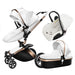 3 in 1 Baby Stroller - Luxury Leather Aluminum Frame Stroller - Gear Elevation