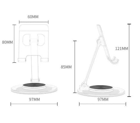 360° Phone Holder Stand - Metal Rotating Stand - Gear Elevation