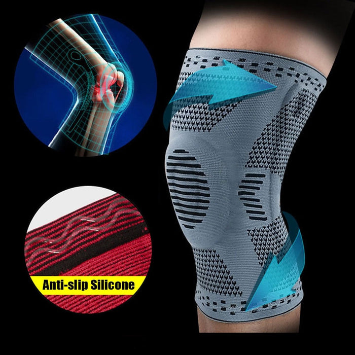 Knee Compression Sleeve - Knee Support Brace Patella Protector for Cycling, Running, Basketball and Football