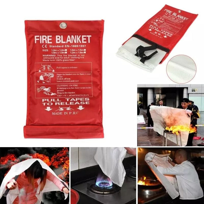 Emergency Fire Blanket - 2M x 2M Sealed Fire Blanket