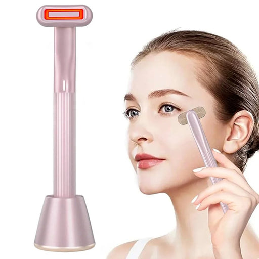 4-in-1 Skincare Tool Wand - Therapeutic Warmth Face Massage Red LED Light - Gear Elevation