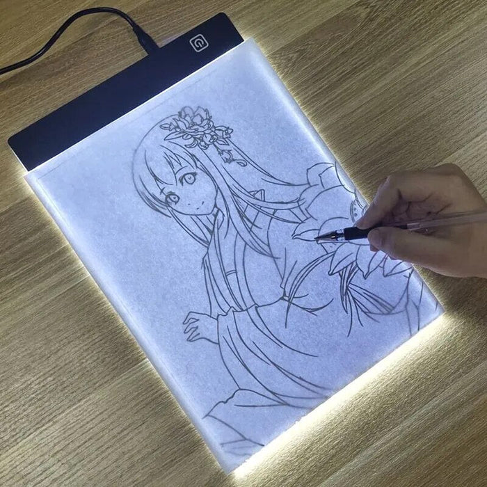 A4 LED Acrylic Drawing Board - Ultra Thin Dimmable Tracing Light Box - Gear Elevation