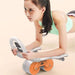 Abdominal Wheel Muscle Trainer - 2-in-1 Widen Automatic Rebound Ab Roller Wheel with Elbow Support - Gear Elevation