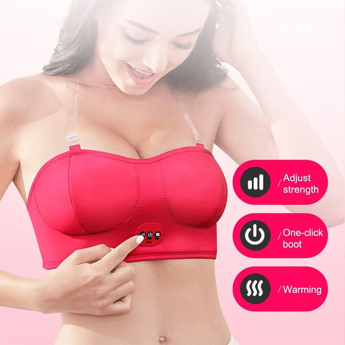 Blossom Up Electric Bust Massager - Electric Breast Massager, Wireless Wearable Bra Chest Massager, Anti Sagging Breast, Breast Enlargement Machine - Gear Elevation