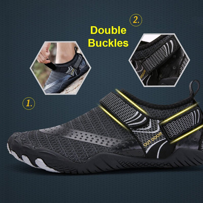Breathable Double Buckle Unisex Water Shoes - Aqua Shoes Slip-On - Gear Elevation