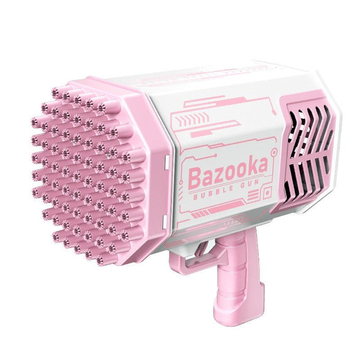 Bubble Bazooka Gun Rocket with 69 Holes, Soap Bubbles Machine Gun, Automatic Blower With Light, Toys For Kids Children Boys Girls - Gear Elevation