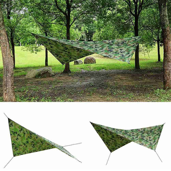 Campinghängmatta med myggnät och regnflugspresenning