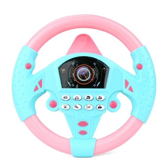 Children Steering Wheel Toy - Educational Sounding Toy Interactive Driving Wheel with Music - Gear Elevation