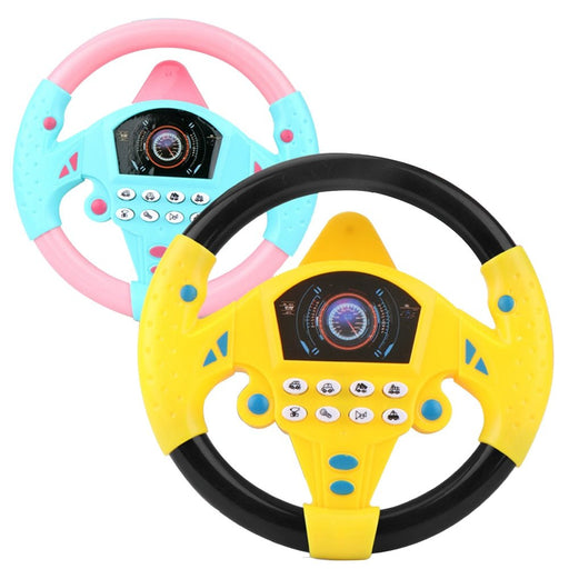 Children Steering Wheel Toy - Educational Sounding Toy Interactive Driving Wheel with Music - Gear Elevation