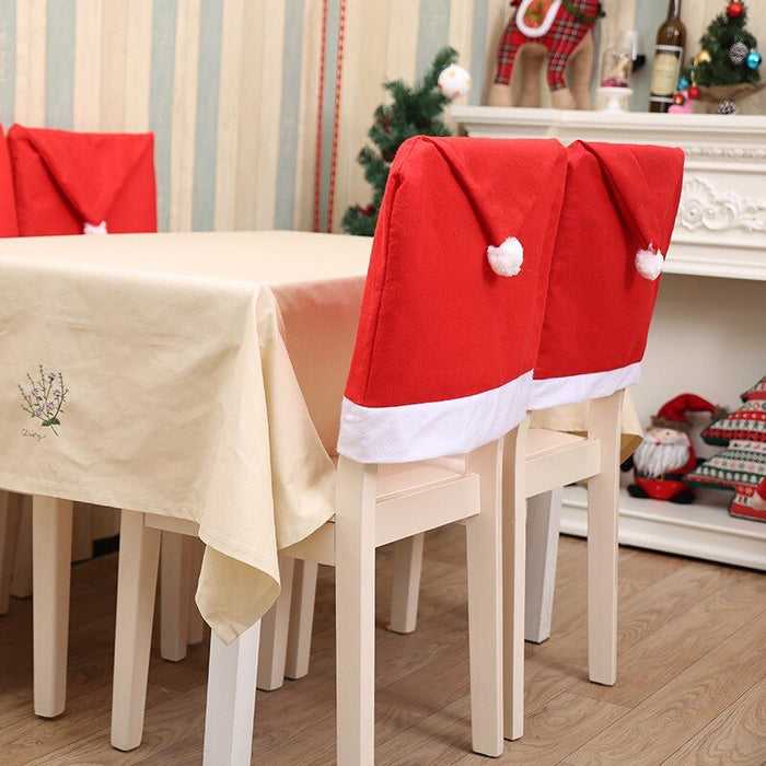 Christmas Santa Hat Chair Covers - Festive Chair Elegance ( 2 pcs ) - Gear Elevation