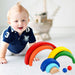 Creative Rainbow Stacker Wooden Toy - Montessori Toys for 1 Year Old Educational Toy Preschool Activity Learning Creative Stacking Color - Gear Elevation