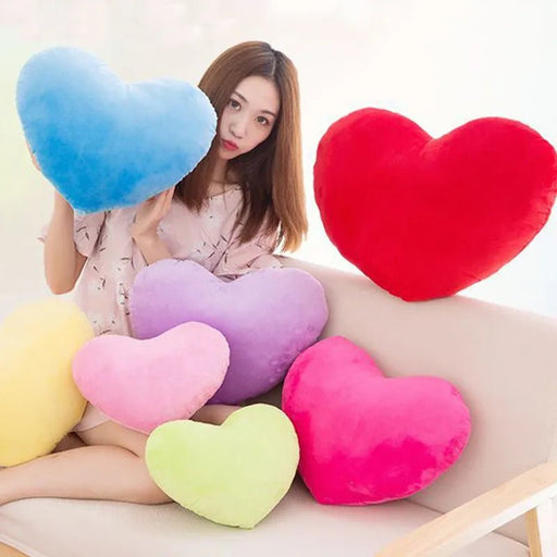Cute Heart Pillow - Plush Heart Shape Cushion - Gear Elevation