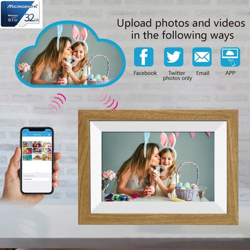 Digital Photo Frame - 10.1 Inch Wi-Fi Digital Picture Frame Easy to Share Videos via Frameo APP, Auto-Rotate & Wall Mountable - Gear Elevation