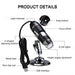 Digital USB Microscope with Carrying Case & Metal Stand, - Gear Elevation