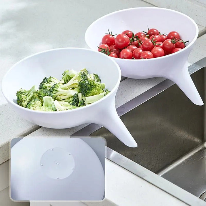 Drainer Food Basket - Creative Vegetable Fruit Foods Colander Draining Bowls With Spout - Gear Elevation