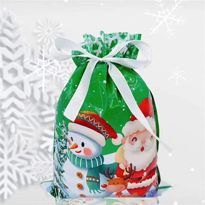 Drawstring Reusable Christmas Gift Bags - Gift Packaging Bag Christmas Decorations - Gear Elevation