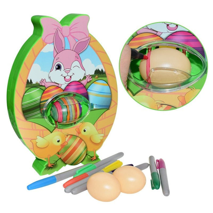 Easter Egg Decorating Kit - DIY Egg Spinner Machine Accessories Craft Educational Toy Coloring Kit for Children - Gear Elevation