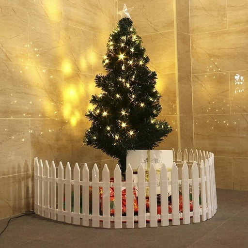 Easy to Assemble Christmas Tree Fence - Christmas White Fence for Home Decor - Gear Elevation