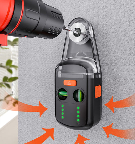 Electric Drill Dust Collector with Laser Level - Electric Suction Vacuum Drill Dust Collector for Hammer Screwdriver - Gear Elevation