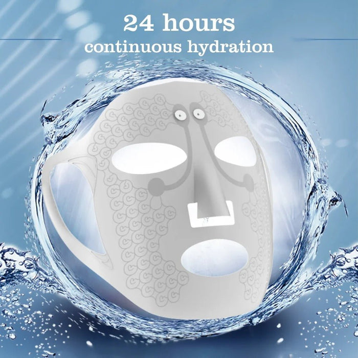 Electric Facial Massager - White Brightening Skincare Mask, Silicone Soft Electronic Facial Mask - Gear Elevation