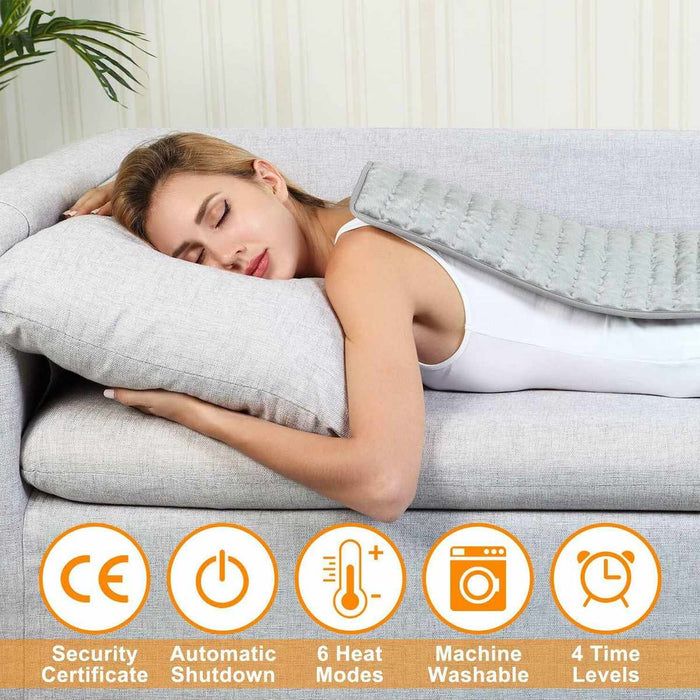 Electric Pain Relief Heating Pad with Optimized 6 Levels of Temperature and Timer - Gear Elevation