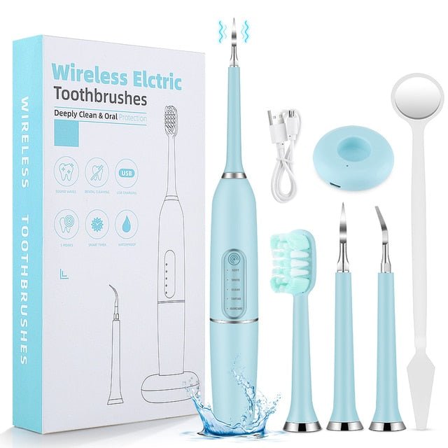 Electric Tooth Cleaner - Remove Tartar Scaler Teeth Cleaner Tool - Gear Elevation
